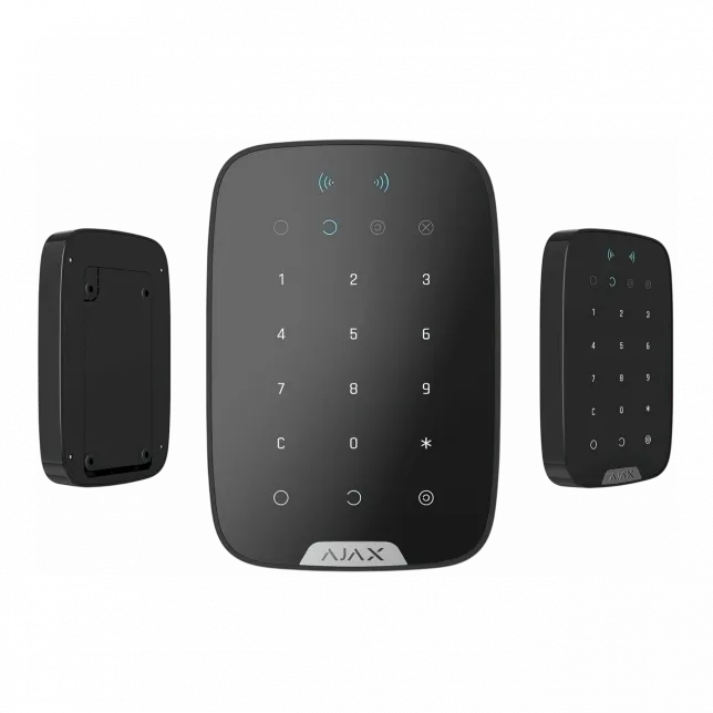 Бездротова сенсорна клавіатура Ajax Keypad Plus, jeweller, бездротовий, чорний (26077.83.BL1)