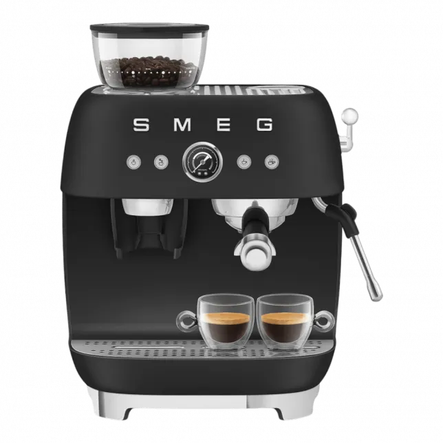 Кавомашина еспресо з кавомолкою Smeg (Matt Black)