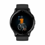 Смарт-годинник Garmin Venu 3 Slate stainless steel bezel з чорним корпусом та силіконовим ремінцем