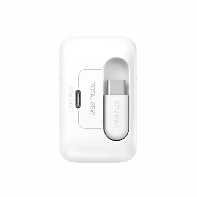 Зарядний пристрій Belkin 67W USB-C PD PPS + вбудований кабель USB-C White