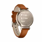 Смарт-годинник Garmin Lily 2 Classic Cream Gold з Tan коричневим шкіряним ремінцем