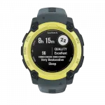 Смарт-годинник Garmin Instinct E 40 мм Electric Lime жовтий з Twilight сірим силіконовим ремінцем