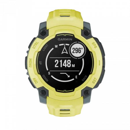 Смарт-годинник Garmin Instinct E 45 мм Electric Lime жовтий з Electric Lime жовтим силіконовим ремінцем