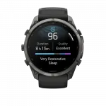 Смарт-годинник Garmin Fenix 9 Pro 51мм, Carbon Gray DLC Titanium з Black/Pebble Grey чорним/темно-сірим силіконовим ремінцем