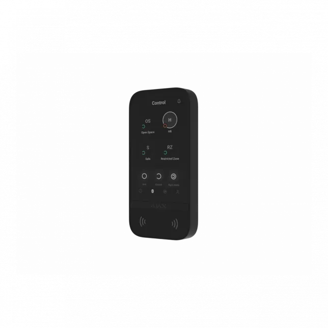 Клавіатура з сенсорним дисплеєм Ajax KeyPad TouchScreen, jeweller, бездротовий, чорний