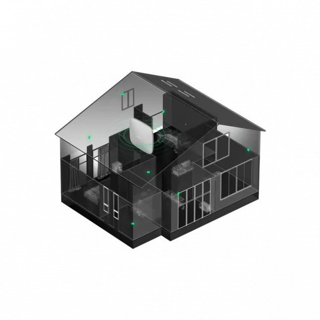 Комплект охоронної сигналізації Ajax StarterKit 2, hub2, motionprotect, doorprotect, spacecontrol, jeweller, бездротовий, білий
