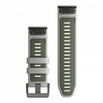 Ремінець QuickFit 26 мм, Fog Grey/Moss сірий силіконовий