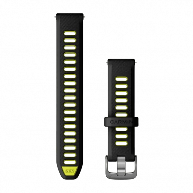 Ремінець Quick Release 18 мм, Black/Amp Yellow чорний/жовтий, Slate застібка, силіконовий