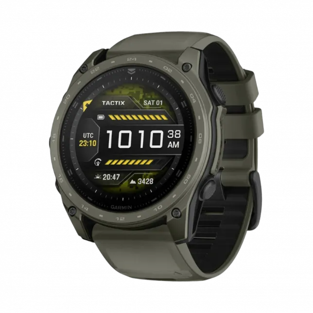 Смарт-годинник Garmin Tactix 8 51 мм AMOLED, Cerakote Coating З балістичним калькулятором Applied Ballistics Ultralight, з покриттям Olive Drab хакі Cerakote
