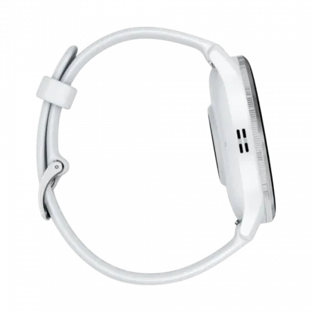Смарт-годинник Garmin Venu 3 Silver stainless steel bezel з білим корпусом та силіконовим ремінцем