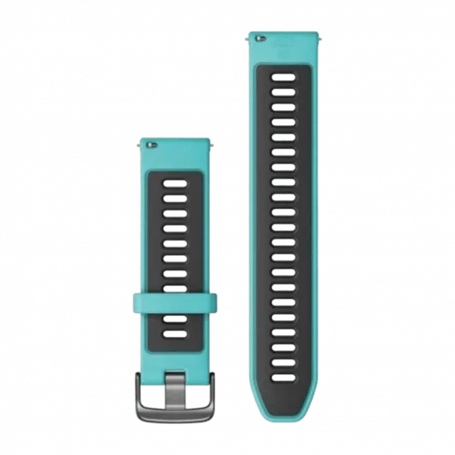 Ремінець Quick Release 22 мм, Aqua/Black бірюзовий, Slate застібка, силіконовий