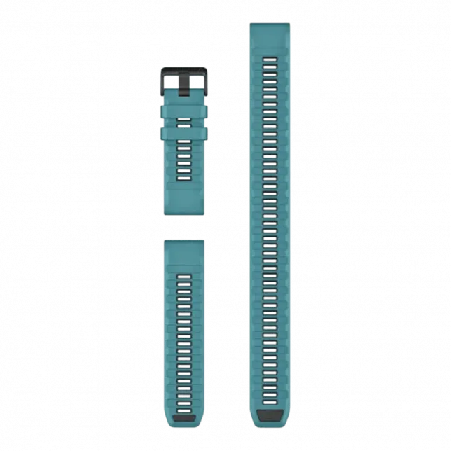 Ремінець QuickFit 26 мм, Turquoise бірюзовий силіконовий (комплект з трьох частин)