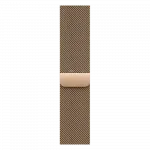 Apple Watch Series 11 GPS, 46mm Gold Titanium Case with Gold Milanese Loop (M/L)