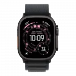 Apple Watch Ultra 3 GPS + LTE, 49mm Black Titanium Case with Black Alpine Loop - Medium