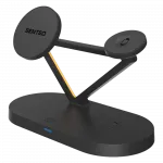 Зарядний пристрій бездротовий Senteo D1 Navi Stand 5in1 45W Black