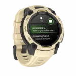 Смарт-годинник Garmin Instinct 3 45 мм, AMOLED Citrine бежевий з Citrine бежевим силіконовим ремінцем