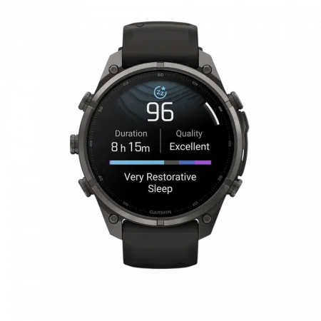 Смарт-годинник Garmin Fenix 9 Pro - inReach, 47мм Carbon Gray DLC Titanium з Black/Pebble Grey чорним/темно-сірим силіконовим ремінцем