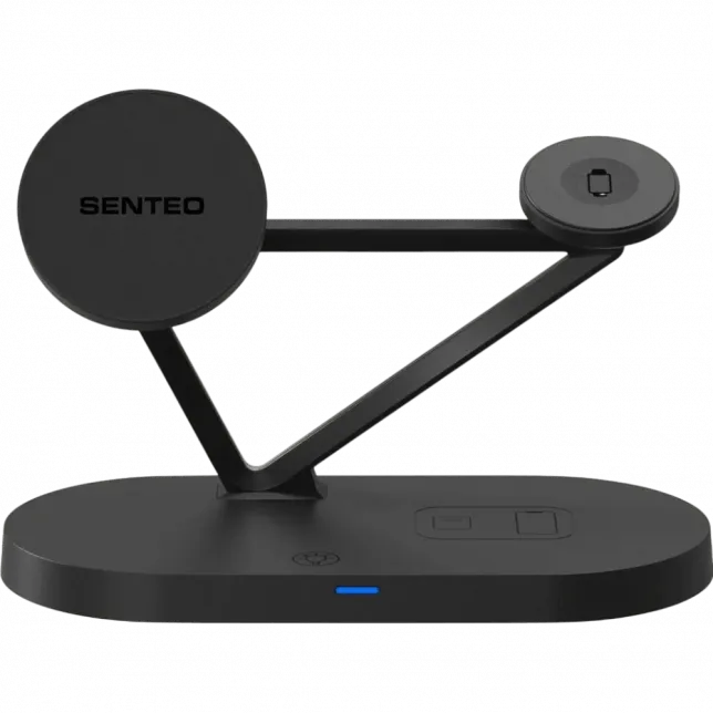 Зарядний пристрій бездротовий Senteo D1 Navi Stand 5in1 45W Black