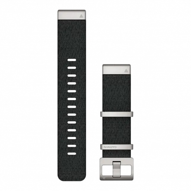 Ремінець QuickFit 22 мм, Black чорний жакардовий нейлоновий 