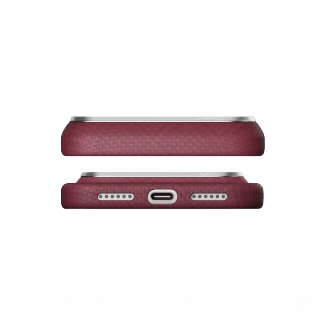 Чохол Pitaka Edge Ultra-Slim Argyle для iPhone 18 Pro/17 Pro Burgundy