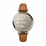 Смарт-годинник Garmin Lily 2 Classic Cream Gold з Tan коричневим шкіряним ремінцем