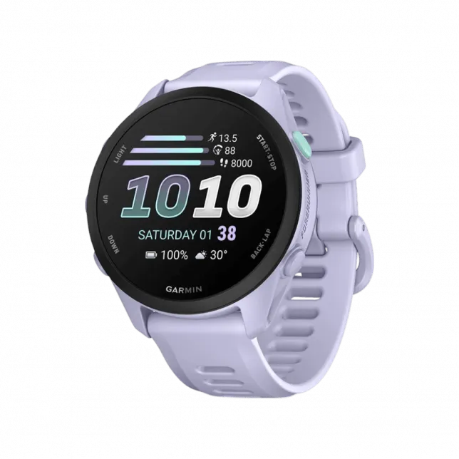 Смарт-годинник Garmin Forerunner 70 Cool Lavender з бузковим силіконовим ремінцем