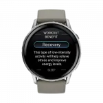 Смарт-годинник Garmin Venu 4 Silver з Silver Gray сірим силіконовим ремінцем