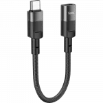 Перехідник Hoco Type-C to lightning (P+M) 10см Black U107