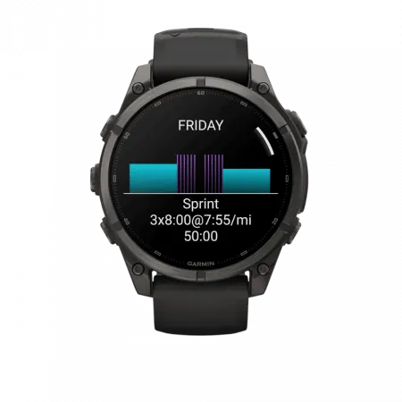 Смарт-годинник Garmin Fenix 9 47мм, Carbon Grey DLC Titanium з Black чорним силіконовим ремінцем