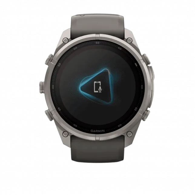 Смарт-годинник Garmin Fenix 9 Pro - inReach, Solar, 51мм Titanium з Pebble Grey темно-сірим силіконовим ремінцем