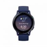 Смарт-годинник Garmin Vivoactive 5 Metallic Navy Aluminium Вezel з темно-синім корпусом Navy та силіконовим ремінцем