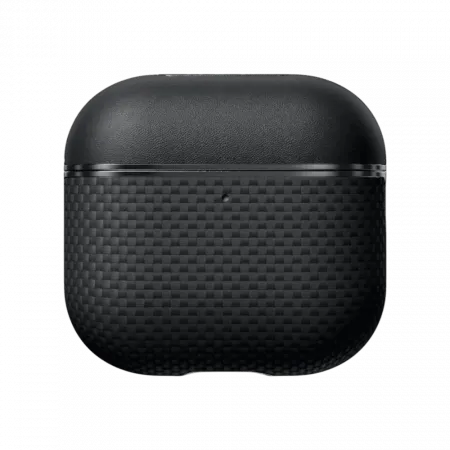 Магнітний чохол Pitaka Aramid Fiber Magnetic Case Plain Black/Grey для AirPods 4th Gen