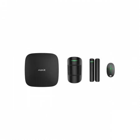 Комплект охоронної сигналізації Ajax StarterKit 2, hub2, motionprotect, doorprotect, spacecontrol, jeweller, бездротовий, чорний