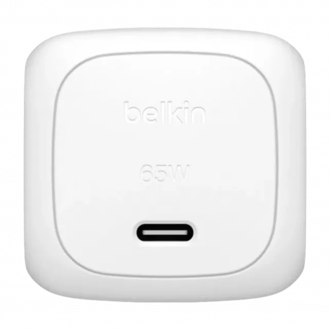 Зарядний пристрій Belkin 65W USB-C GAN PD PPS White