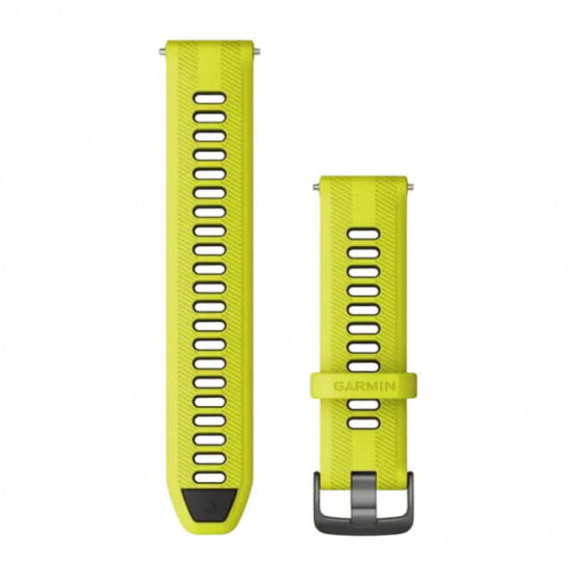 Ремінець для Forerunner 22 мм, Amp Yellow/Black жовтий з Slate застібкою силіконовий