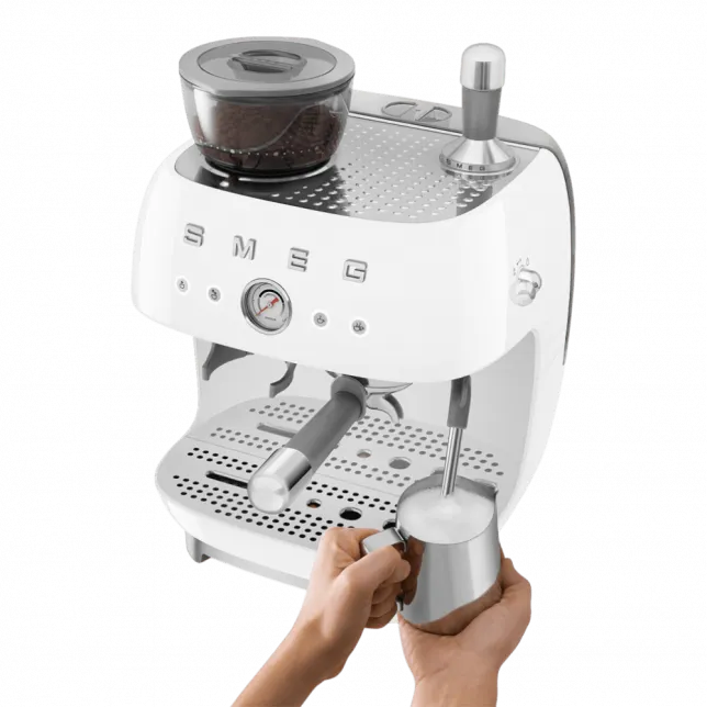 Кавомашина еспресо з кавомолкою Smeg (White)