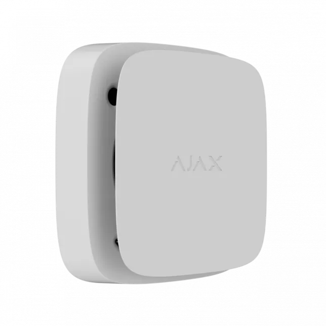 Датчик диму та температури Ajax FireProtect 2 RB Heat Smoke Jeweler, змінна батарея, бездротовий, білий