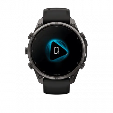 Смарт-годинник Garmin Fenix 9 Pro 47мм, Carbon Gray DLC Titanium з Black/Pebble Grey чорним/темно-сірим силіконовим ремінцем