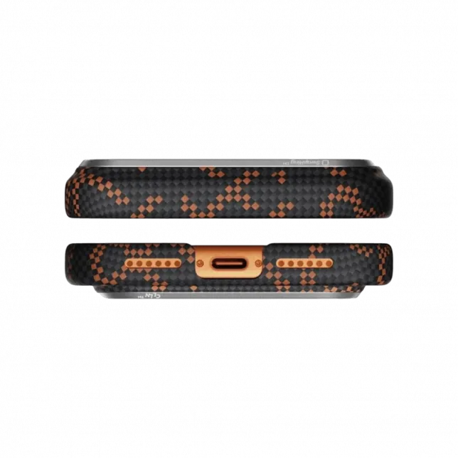 Чохол Pitaka Ultra-Slim Monogram для iPhone 17 Pro Max Black/Orange