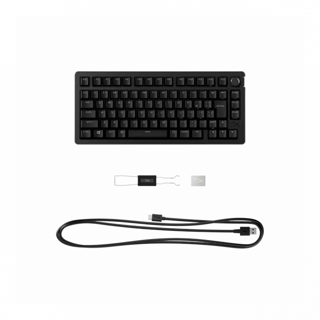 Клавіатура механічна HyperX Alloy Rise 75key, Red, USB-A, EN/UA, RGB, чорний