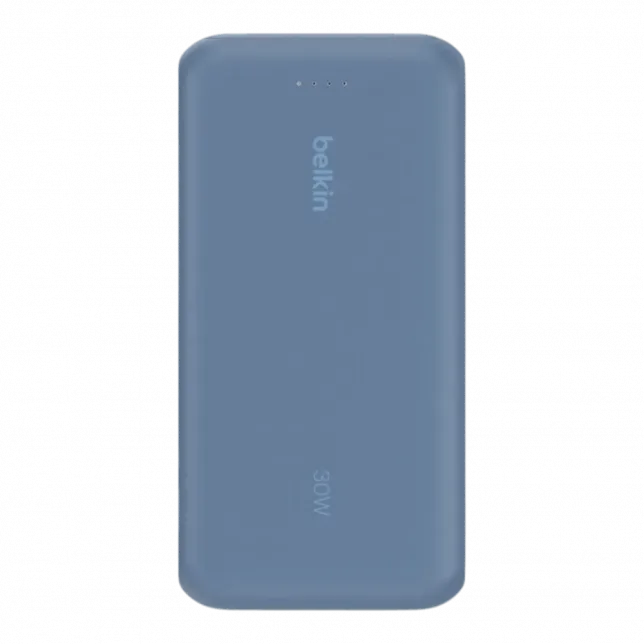 Повербанк Belkin 20000mAh 30W 2xUSB-C/1xUSB-A з інтегрованим кабелем USB-C Blue