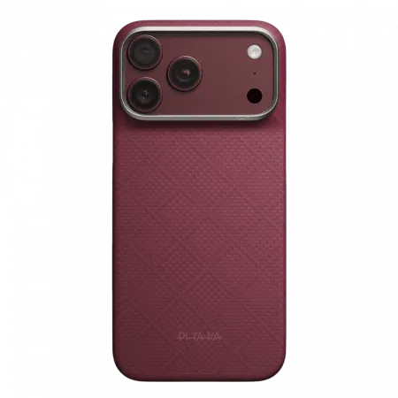 Чохол Pitaka Edge Ultra-Slim Argyle для iPhone 18 Pro/17 Pro Burgundy