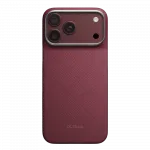 Чохол Pitaka Edge Ultra-Slim Argyle для iPhone 18 Pro/17 Pro Burgundy