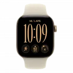 Apple Watch Series 12 GPS 46mm Light Gold Aluminum Case with Sand Sport Band M/L (MJEP4)