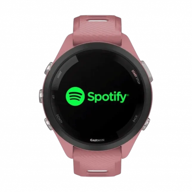 Смарт-годинник Garmin Forerunner 265S з Light Pink корпусом та Light Pink/Powder Grey рожевим силіконовим ремінцем