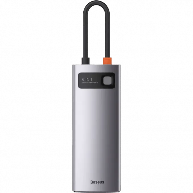 Перехідник Baseus HUB 6 in 1 Space Gray