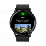 Смарт-годинник Garmin Venu 3 Slate stainless steel bezel з чорним корпусом та шкіряним ремінцем