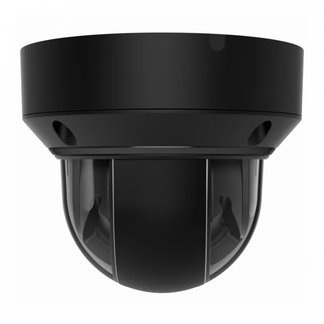 IP-камера дротова Ajax DomeCam HLVF 8 MP Black, 2.8–12 мм, PoE, True WDR, IP65, ІЧ 40 м, LED 25 м, аудіо, кут огляду 32° до 100°,  чорна, 126286.214.BL1