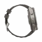 Смарт-годинник Garmin Fenix 9 Pro - inReach, Solar, 51мм Titanium з Pebble Grey темно-сірим силіконовим ремінцем