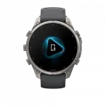 Смарт-годинник Garmin Fenix 9 Pro - inReach, 47мм Titanium з Graphite/Black темно-сірим/чорним силіконовим ремінцем